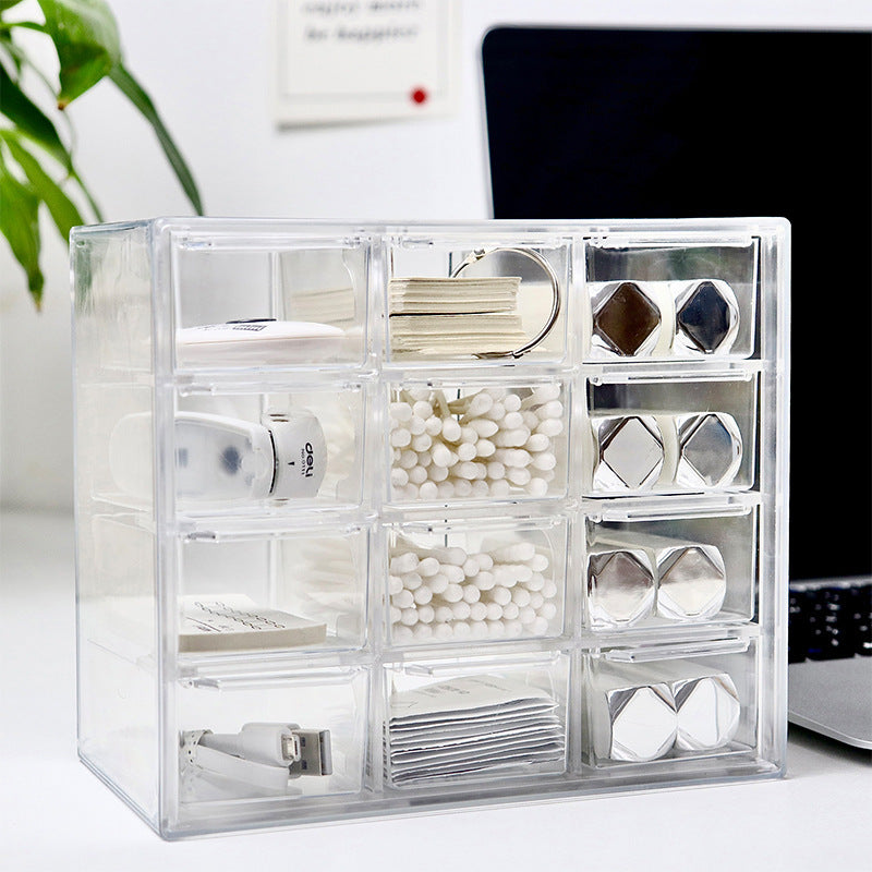 Transparent dust proof drawer box cosmetics Storage