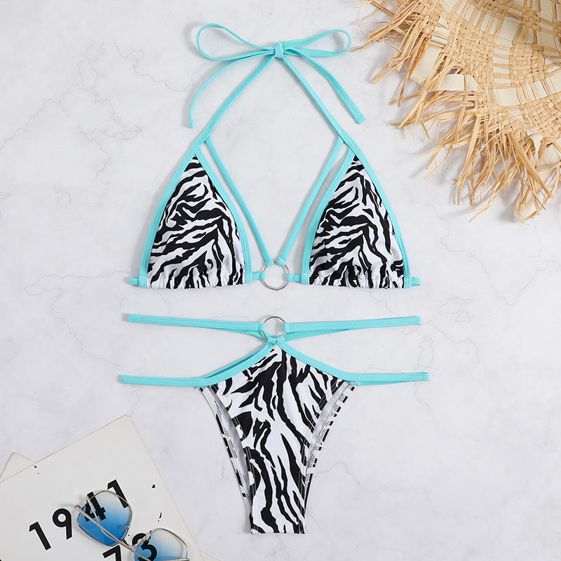 Sexy Drawstring Strap Split Bikini