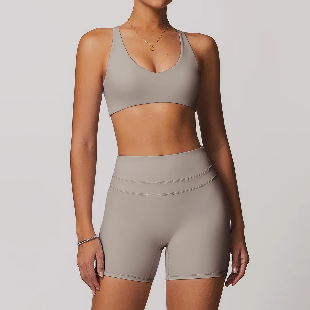 Sports Vest + Shorts 2PCS Set Gym Workout Leggings Yoga Sets Sportswear Women Fitness Outfit Running Bra Sets Womens Yoga Suit